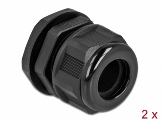 Изображение Delock Cable Gland PG21 for round cable black 2 pieces
