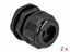 Picture of Delock Cable Gland PG21 for round cable with two cable entries black 2 pieces