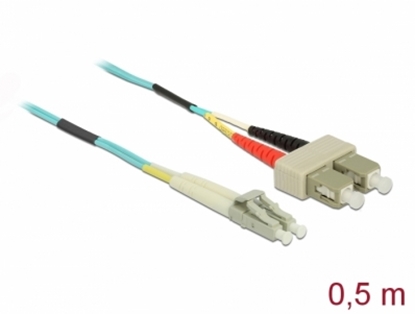 Изображение Delock Cable Optical Fibre LC to SC Multi-mode OM3 0.5 m