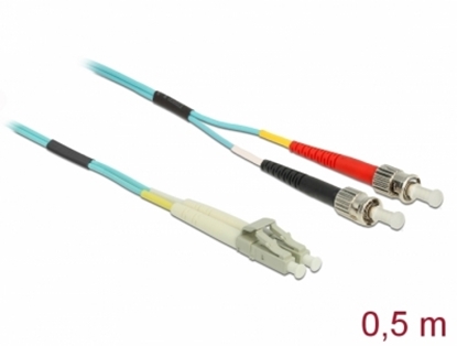 Изображение Delock Cable Optical Fibre LC to ST Multi-mode OM3 0.5 m