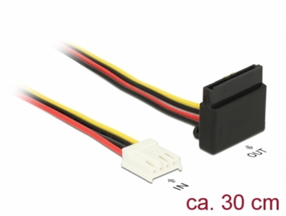 Изображение Delock Cable Power Floppy 4 pin female > SATA 15 pin female metal 30 cm