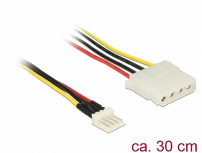 Изображение Delock Cable Power Floppy 4 pin male > Molex 4 pin female 30 cm