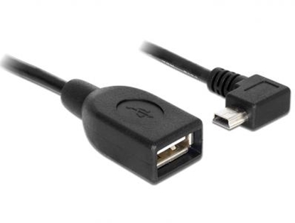 Attēls no Delock Cable USB mini male angled  USB 2.0-A female OTG 50 cm