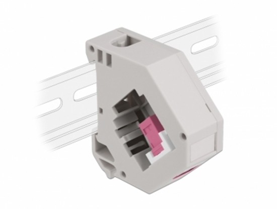 Picture of Delock DIN rail Adapter with Keystone SC Simplex female to SC Simplex female violet