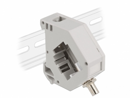 Picture of Delock DIN rail Adapter with Keystone ST Simplex female to ST Simplex female