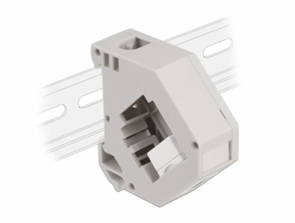 Picture of Delock DIN rail Adapter with Keystone USB 2.0 Type-A female to USB 2.0 Type-A female