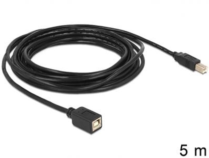 Attēls no Delock Extension Cable USB 2.0 B male  B female 5 m