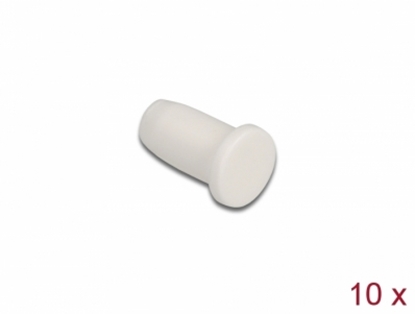 Attēls no Delock Fiber optic dust cap for connector with 1.25 mm ferrule 10 pieces white