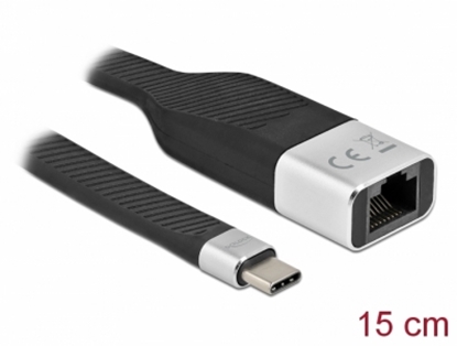 Attēls no Delock FPC Flat Ribbon Cable USB Type-C™ to Gigabit LAN 10/100/1000 Mbps 15 cm