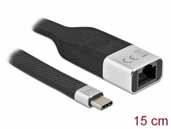 Изображение Delock FPC Flat Ribbon Cable USB Type-C™ to Gigabit LAN 10/100/1000 Mbps 15 cm