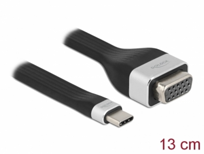 Attēls no Delock FPC Flat Ribbon Cable USB Type-C™ to VGA (DP Alt Mode) 13 cm