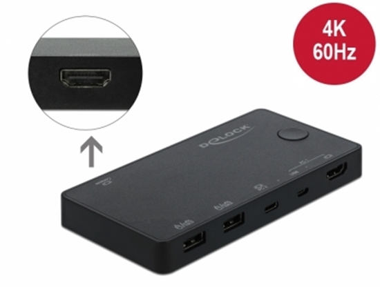 Изображение Delock HDMI / USB-C™ KVM Switch 4K 60 Hz with USB 2.0