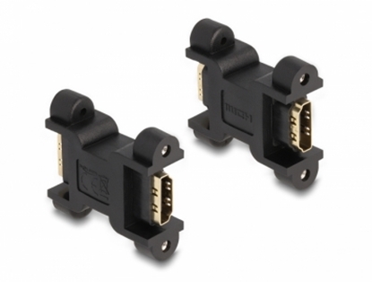 Attēls no Delock HDMI Adapter female to female with screw connection