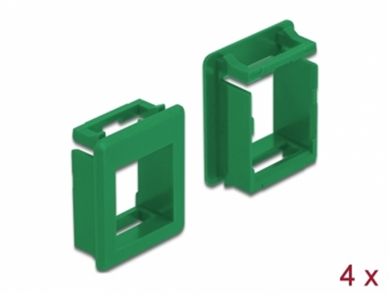 Picture of Delock Keystone Holder for cases 4 pieces green
