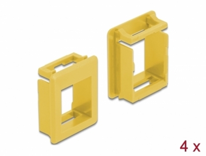 Picture of Delock Keystone Holder for cases 4 pieces yellow