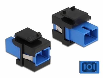Picture of Delock Keystone Module SC Simplex female to SC Simplex female blue / black