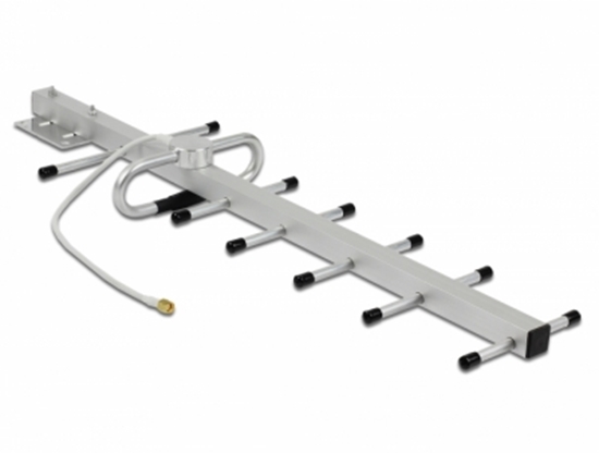 Picture of Delock LPWAN 806 - 896 MHz Yagi Antenna SMA plug 10 dBi fixed directional wall and pole mounting outdoor