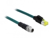 Picture of Delock Network cable M12 8 pin X-coded to RJ45 Hirose plug TPU 5 m
