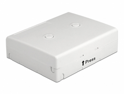 Attēls no Delock Optical Fiber Connection Box for wall mounting for 4 x SC Simplex or LC Duplex white