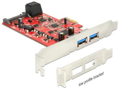Picture of Delock PCI Express Card  2 x external USB 3.0 + 2 x internal SATA 6 Gbs â Low Profile Form Factor