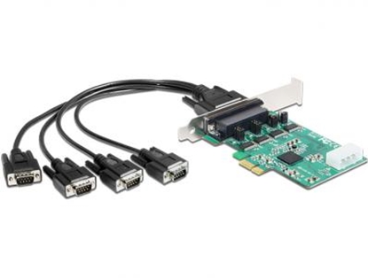 Attēls no Delock PCI Express Card  4 x Serial RS-232 High Speed 921K with Voltage supply