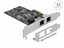Изображение Delock PCI Express x2 Card to 2 x RJ45 2.5 Gigabit LAN RTL8125