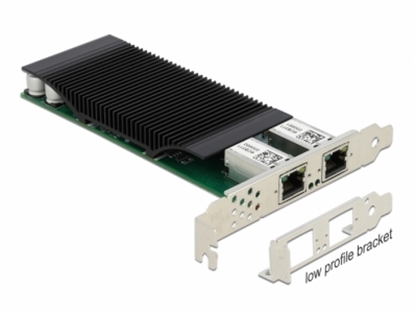Attēls no Delock PCI Express x4 Card to 2 x RJ45 Gigabit LAN PoE+ i350