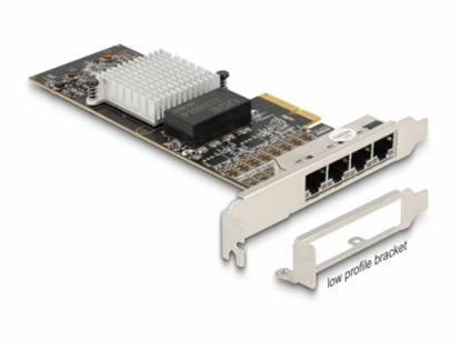 Attēls no Delock PCI Express x4 Card to 4 x RJ45 Gigabit LAN i350