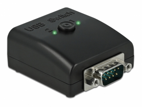 Изображение Delock RS-232 Switch and Splitter 1 x Serial DB9 to 2 x USB 2.0 Type-B bidirectional