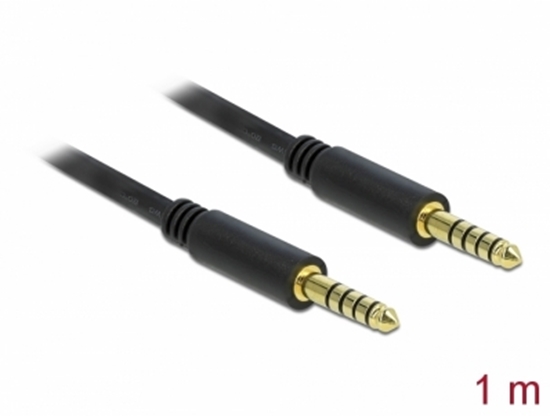 Picture of Delock Stereo Jack Cable 4.4 mm 5 pin male to male 1 m black