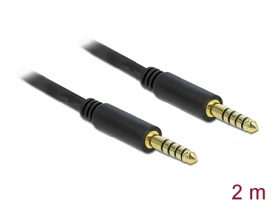 Picture of Delock Stereo Jack Cable 4.4 mm 5 pin male to male 2 m black