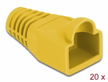 Picture of Delock Strain relief for RJ45 plug yellow 20 pieces