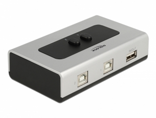 Picture of Delock Switch USB 2.0 with 2 x Type-B female to 1 x Type-A female manual bidirectional