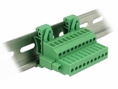 Picture of Delock Terminal block set for DIN rail 10 pin with screw lock