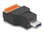 Attēls no Delock USB 3.2 Gen 1 Type-A male to Terminal Block Adapter with push button