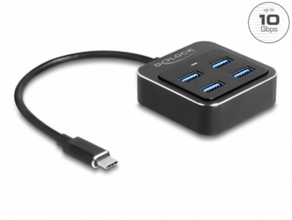 Picture of Delock USB 3.2 Gen 2 USB Type-C™ Hub with 4 x USB Type-A female – 10 Gbps