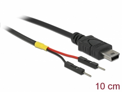 Attēls no Delock USB Power Cable Mini-B to 2 x pin header male separate power 10 cm