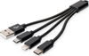 Изображение DIGITUS 3-in-1 Cable USB-A + Lightning + Micro USB + USB-C