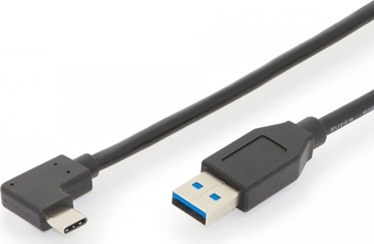 Изображение Kabel USB Digitus USB-A - USB-C 1 m Czarny (AK-300147-010-S)