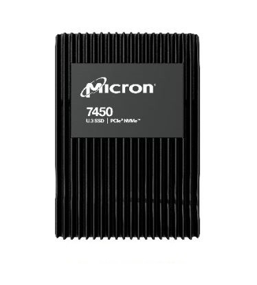 Attēls no SSD|MICRON|SSD series 7450 MAX|12.8TB|PCIE|NVMe|NAND flash technology TLC|Write speed 5600 MBytes/sec|Read speed 6800 MBytes/sec|Form Factor U.3|TBW 70000 TB|MTFDKCC12T8TFS-1BC1ZABYYR