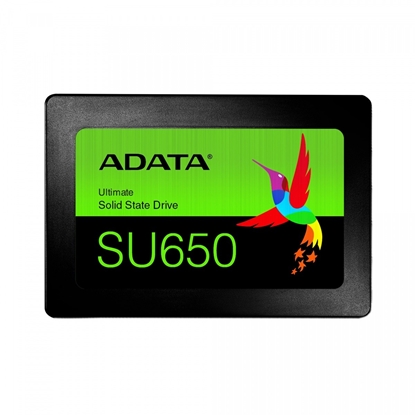 Attēls no SSD|ADATA|SU650|1TB|SATA 3.0|Write speed 450 MBytes/sec|Read speed 520 MBytes/sec|2,5"|TBW 600 TB|MTBF 2000000 hours|ASU650SS-1TT-R