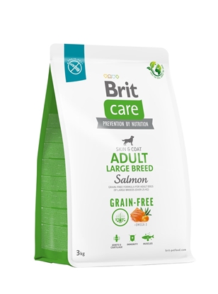 Attēls no Dry food for adult dogs, large breeds - BRIT Care Grain-free Adult Salmon- 3 kg