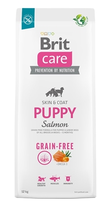 Attēls no Dry food for puppies and young dogs of all breeds (4 weeks - 12 months).Brit Care Dog Grain-Free Puppy Salmon 12kg