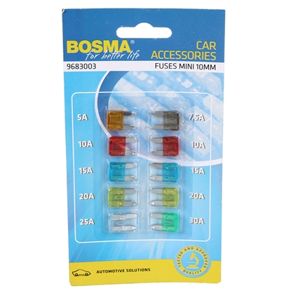 Attēls no Drošinātāju komplekts Mini A-9 A/m 10gab.