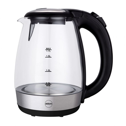 Изображение ELDOM Glass kettle LIMEA, 2200 W, capacity 1.7L, LED backlight