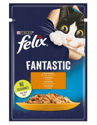 Picture of FELIX Fantastic with chicken in jelly - wet cat food - 85g