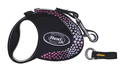Picture of FLEXI Glam Composition with Swarovski crystals S - Dog Retractable lead - 3 m - black