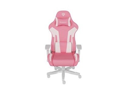 Изображение Genesis mm | Backrest upholstery material: Eco leather, Seat upholstery material: Eco leather, Base material: Nylon, Castors material: Nylon with CareGlide coating | Pink/White