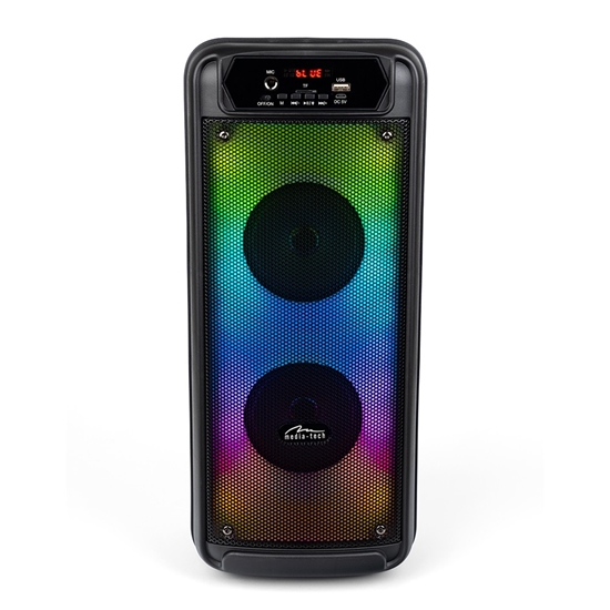 Изображение Głośnik FLAMEBOX UP MT3177 Bluetooth 5.0/FM/MP3/MicroSD/USB/RGB/RMS 14W/PMPO 600W