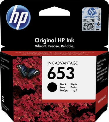 Attēls no HP 653 Black Original Ink Advantage Cartridge
